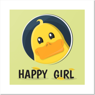 Happy Girl Posters and Art